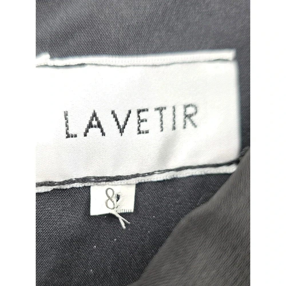 Lavetir Womens 8 Black Off Shoulder Ruched Chiffon Evening Gown